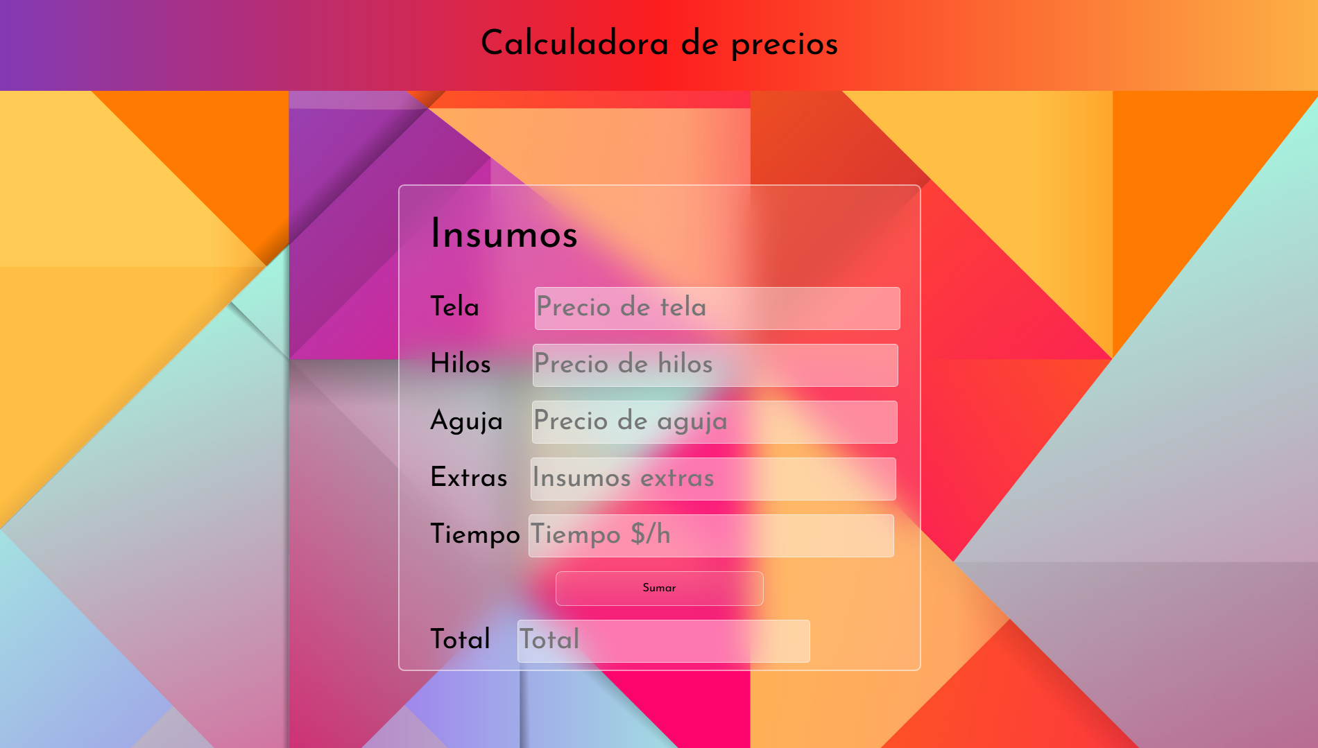 Calculador de precios
